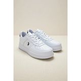 Liger Unisex Airforce Spor Sneaker Ayakkabı Beyaz Suni Deri Düz Taban - Beyaz - Siyah
