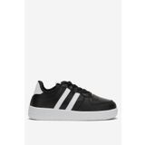 Liger Unisex Bağcıklı GünlükSpor Sneaker Ayakkabı BEYAZ - SİYAH 7359