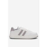 Liger Unisex Düz Hafif Taban Günlük Sneaker Ayakkabı BEYAZ - GRİ 7466