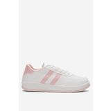 Liger Unisex Düz Hafif Taban Günlük Sneaker Ayakkabı BEYAZ - PUDRA 7466