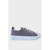 Liger Unisex Kolay Giyilebilir Lastik Bağcıklı Spor Keten Sneaker Ayakkabı FÜME