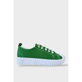 Liger Unisex Kolay Giyilebilir Lastik Bağcıklı Spor Keten Sneaker Ayakkabı YEŞİL - Yeşil