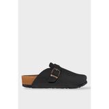 Liger Unisex Toka Detaylı Mantar Anatomik Tabanlı Terlik SİYAH - TABA 7628