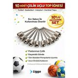Liggo 10 Adet Top İğnesi Top Şişirme İğnesi Pompa İğnesi Çelik Uçlu