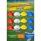 Liggo 12li Antrenman Çanağı Seti 4 Renk İdman Çanağı Antrenman Eğitim Çanak