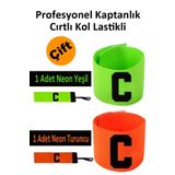 Liggo 2 Adet Profesyonel Cırtlı Kaptan Kolluğu Kaptanlık Pazu Bandı Kolluk