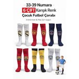 Liggo 6 Çift 33-39 Numara Çocuk Futbol Çorabı Çocuk Futbol Tozluk