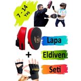 Liggo 7-14 Yaş Çocuk Boks Eldiveni Boks Lapası Seti Boks Antrenman Eğitim Seti