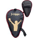 Liggo Masa Tenisi Raket Çantası Pinpon Topu Bölmeli Raket Kılıfı - Siyah - Kırmızı