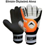 Liggo Reflex Yetişkin ve Çocuk Kaleci Eldiveni Bilek Bandajlı 5-6-7-8-9-10 Numara - Turuncu