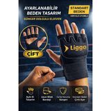 Liggo Ufc Mma Eldiveni Bilek Bandajlı Boks Eldiveni Torba Eldiveni Antrenman Eldiveni - Standart - Siyah