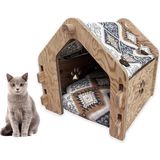 Light And Wood Art Taşınabilir Sök-Tak Ev Tipi Kedi-Köpek Kulübesi - Açık Mavi