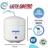 Light Gastro 12 Litre (3.2 Galon) Su Arıtma Cihazı Antibakteriyel Çelik Basınç Denge Tankı