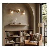 Light Hause Gold Eskitme Trio Line 3'lü Modern Aplik Yatak Odası Salon Duvar Lambası - Eskitme Altın