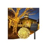 Light Home 100 LED Solar Enerjili Peri LED Işık Güneş Enerjili Balkon Bahçe Parti Yılbaşı Dekor Işığı