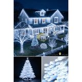 Light Home 80 LED 10 Metre Pilli Beyaz Işık Zinciri Bahçe Balkon Teras Süs Aydınlatma, Dekoratif Peri Led, Parti Düğün Noel Oda Dekoru, Enerji Tasarruflu