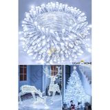 Light Home 80 LED 10 Metre Pilli Beyaz Işık Zinciri Dekoratif Peri Led, Oda Yatak Odası Salon Masa Parti Düğün Noel Süsleme Aydınlatması, Enerji Tasarruflu, Iç Mekan ve Balkon Kullanımına Uygun Şık Tasarımlı