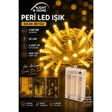 Light Home Kablolu LED Işık Zinciri Gün Işığı Dekoratif LED Aydınlatma Oda Duvar Yatak Odası Parti Yılbaşı Süsü 3 Metre 20 LED - Sarı