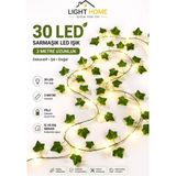 Light Home Yapay Sarmaşık LED Işık Dekoratif Işıklı Sarmaşık LED Oda Duvar Yatak Odası Parti Yılbaşı Dekoru 3 Metre 30 LED - Sarı