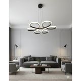 Light House Papatya Model Sarkıt LED Salon Avizesi - 1 - Siyah