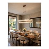 LİGHT HOUSE Piyano Model Kristal Görünümlü Modern Yemek Masası Avizesi