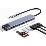 Light Nova 8in1 Type C to HDMI 4K 2xUSB PD Hızlı Şarj Destekli SD/TF Kart Okuyucu HUB Dönüştürücü
