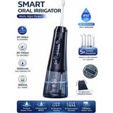 Light Nova Şarjlı Akıllı Ağız Duşu Cihazı | 5 Başlıklı | 4 Modlu | Ipx7 Su Geçirmez | 320ML Su Tankı - Siyah