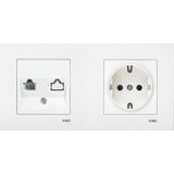 Light Viko Karre Beyaz İkili Set Nümeris Rj11 Ve Topraklı Priz