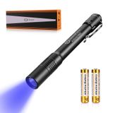 LIGHTFE Blacklight 365 nm UV El Feneri, Yüksek Güç Çıkışı, UV Tutkal Kürleme Işığı, Kaya ve Mineral Floresan Parıltı, Evcil Hayvan İdrarı Dedektörü Işığı, AC Kaçak Dedektörü (D11D)