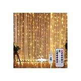 Lighthome 300 Ledli 10 Sarkıt Perde Led Işık 8 Fonksiyon, Uzaktan Kumandalı 3X3