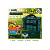 LIGHTINGHM 25 Litre Termal Piknik Çantası Alüminyum Folyolu Isı Yalıtımlı Soğuk ve Sıcak Tutucu Taşıma Çantası