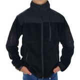 LIGHTINGHM Erkek Siyah Tactical Softshell Polar Fermuarlı Mont Ceket - 010 - Siyah - 2XL
