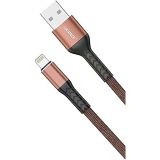 Lightning Hızlı Şarj Kablosu – Kahverengi, Örgülü, Kırılmaz, 2M Usb Girişli