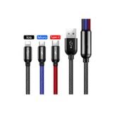 Lightning Iphone Micro Usb Type-c Hızlı Şarj Kablosu Çoklu Örgü Şarz Kablosu Tüm Cep Telefonlara Uyumlu 120CM 3 in 1