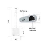 Lightning Rj45 Ethernet Çevirici 2 In 1 Ethernet Ve Liğhtning Şarj Girişi 10/100 8785444100101