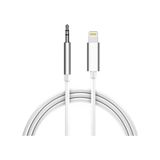 Lightning To 3.5mm Aux Ses Kablosu 1 metre Çevirici Dönüştürücü - Beyaz