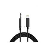 Lightning To 3.5mm Aux Ses Kablosu Çevirici Dönüştürücü Kablo 1 Metre - Siyah