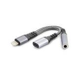 Lıghtnıng To Type-C + 3.5 Mm F Kablo Siyah Gj-012