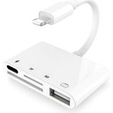 Lightning To USB Lightning Micro Sd Tf Kart Okuyucu Çevirici Dönüştürücü Adaptör 4333 - Çok Renkli