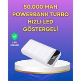 Lightning ve Type-C Girişli 50000MAH Powerbank Nemere - Renkli