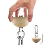 Lights Mountain Ahşap Kavrama Kuvvet Antrenman Topları - 2 Stil Düz Parmak ve Yarım Küre - Kayın Ağacı, 7,5 cm Çap, Tırmanma, Fitness, Rehabilitasyon için Parmak ve Önkol Güçlendirici