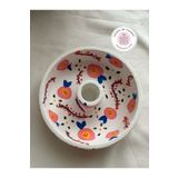 lıghts of candle handmade & 2020 El Yapımı El Çizimi Çiçek Desenli Şamdan Mumluk Ve Tütsülük