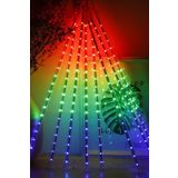 LightSpace 10lu Renkli Meteor 45cm Bahçe Ev Dekor Süsleme Kayan Işıklar Yağmur Meteor Led Işık