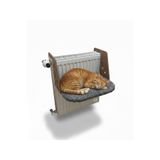 LIGHTSTAR Petek Askılı Kedi Yatağı – Radyatör Üstü, 45x29 cm, 20 Kg Taşıma, Yumuşak, Gri