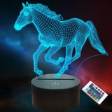 Lightzz At Çocuklar için Hediyeler Kızlar, 3D Lamba, Uzaktan Kumandalı Hayvan LED İllüzyon Gece Lambası, 16 Renk Değiştiren At