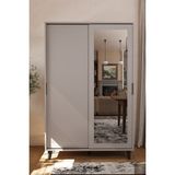 Lignosar Liminal Aynalı Vestiyer – 8 Raflı, Sürgü Kapaklı Portmanto & Askılık, Taş Gri