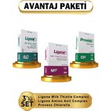 Ligone Milk Thistle Complex+ Provess Chlorella + Ligone Amino Asit Complex 3lü ( Avantajlı Paket ) - Aromasız