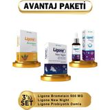 Ligone New Nignt+ Ligone Bromelian+ Ligone Probiyotik Damla 3lü ( Avantajlı Paket) - Aromasız