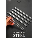 LİGROUND 5 Çift Paslanmaz Çelik Yemek Çubuğu Seti – Kaymaz Uçlu, Dayanıklı Chopstick Metal Çubuk Çin Çubuğu