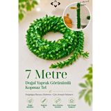 LİGROUND 7 metre Doğal Yaprak Görünümlü Kopmaz Tel Doğalgaz Borusu Gizleme Teli Yapay Yaprak Sarma Çok Amaç